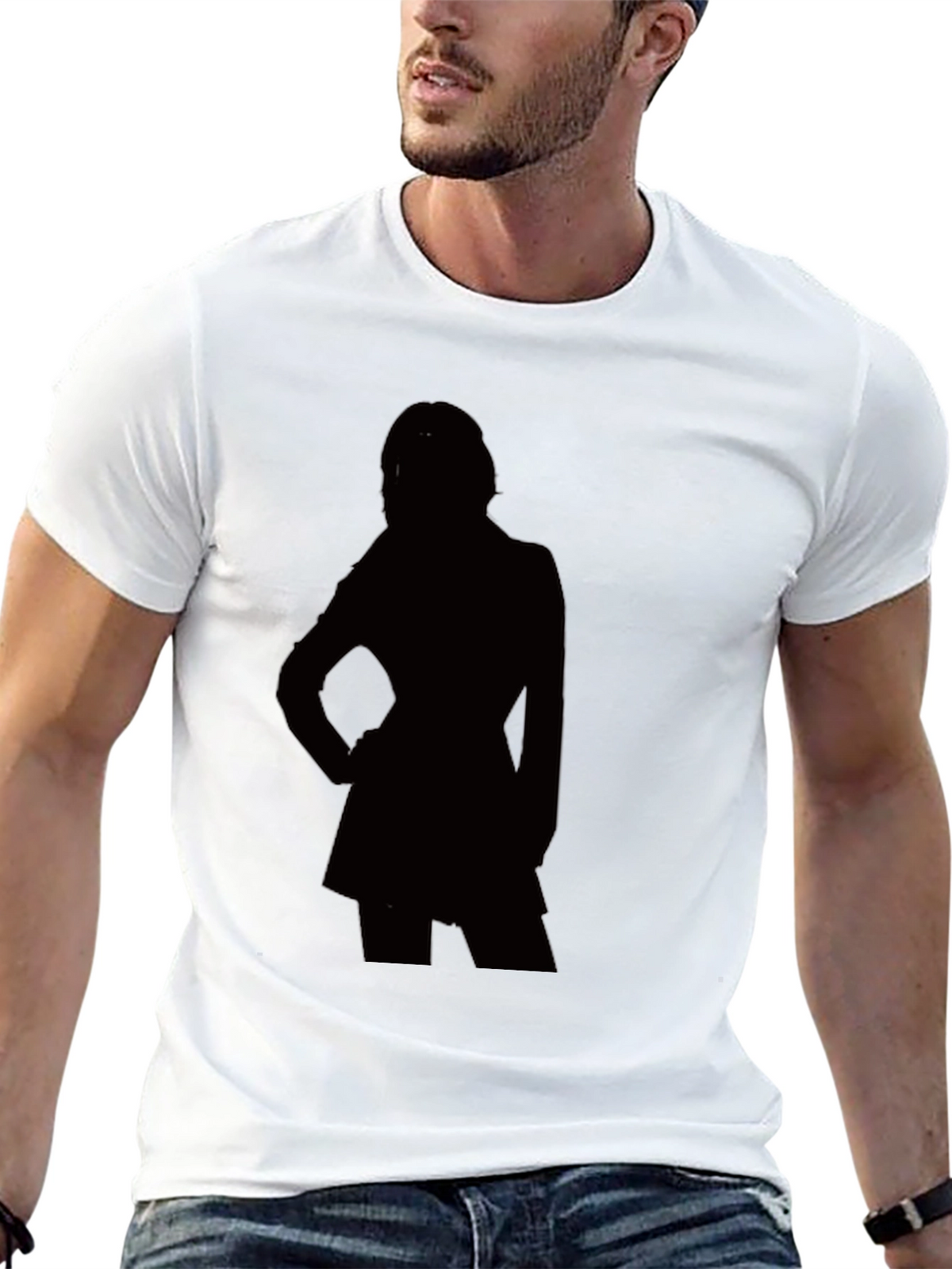 Silhouette Graphic T-Shirt - Modern Black Tee