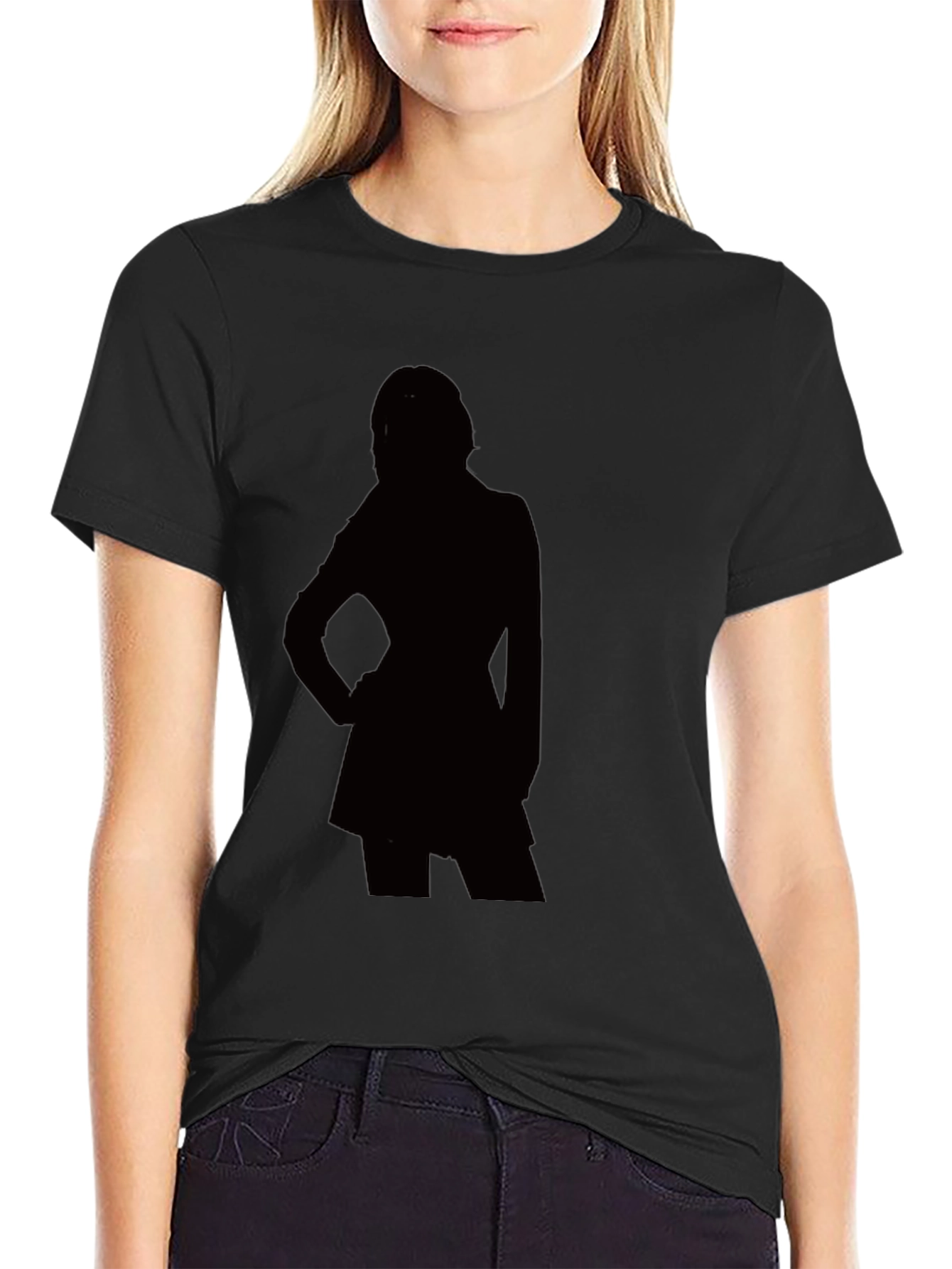 Silhouette Graphic T-Shirt - Modern Black Tee