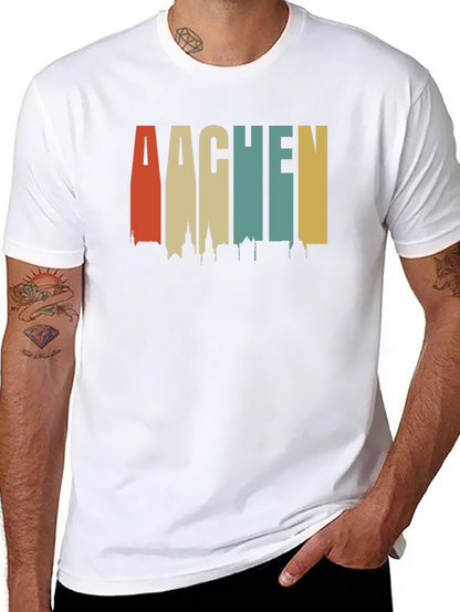 Aachen Skyline Retro T-Shirt