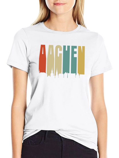 Aachen Skyline Retro T-Shirt