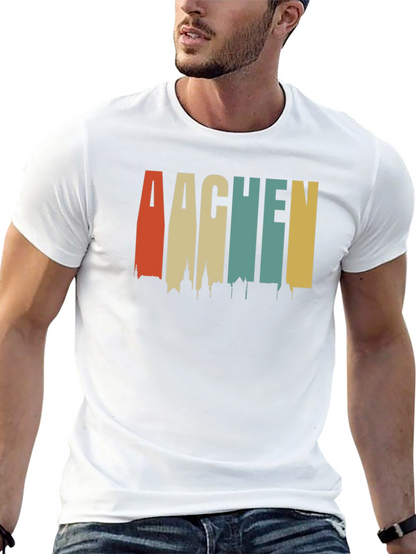 Aachen Skyline Retro T-Shirt