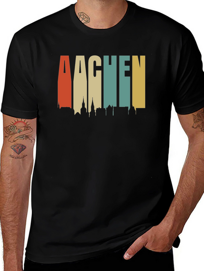 Aachen Skyline Retro T-Shirt