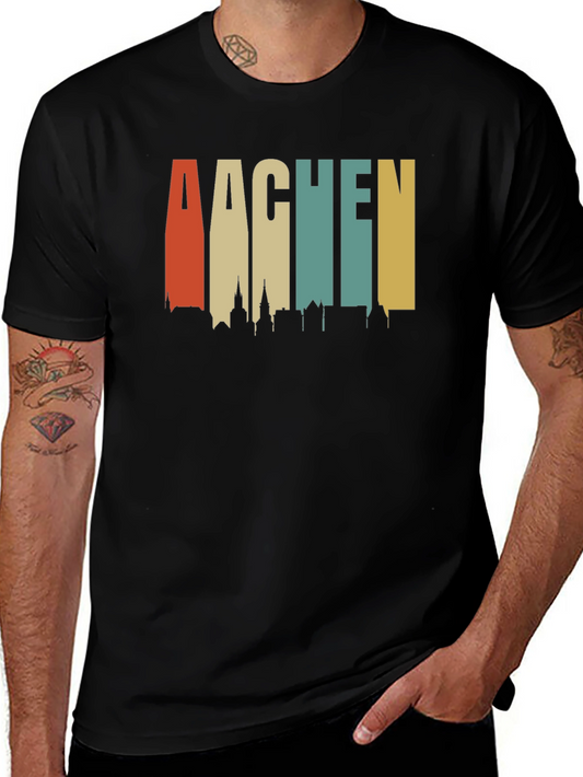 Aachen Skyline Retro T-Shirt