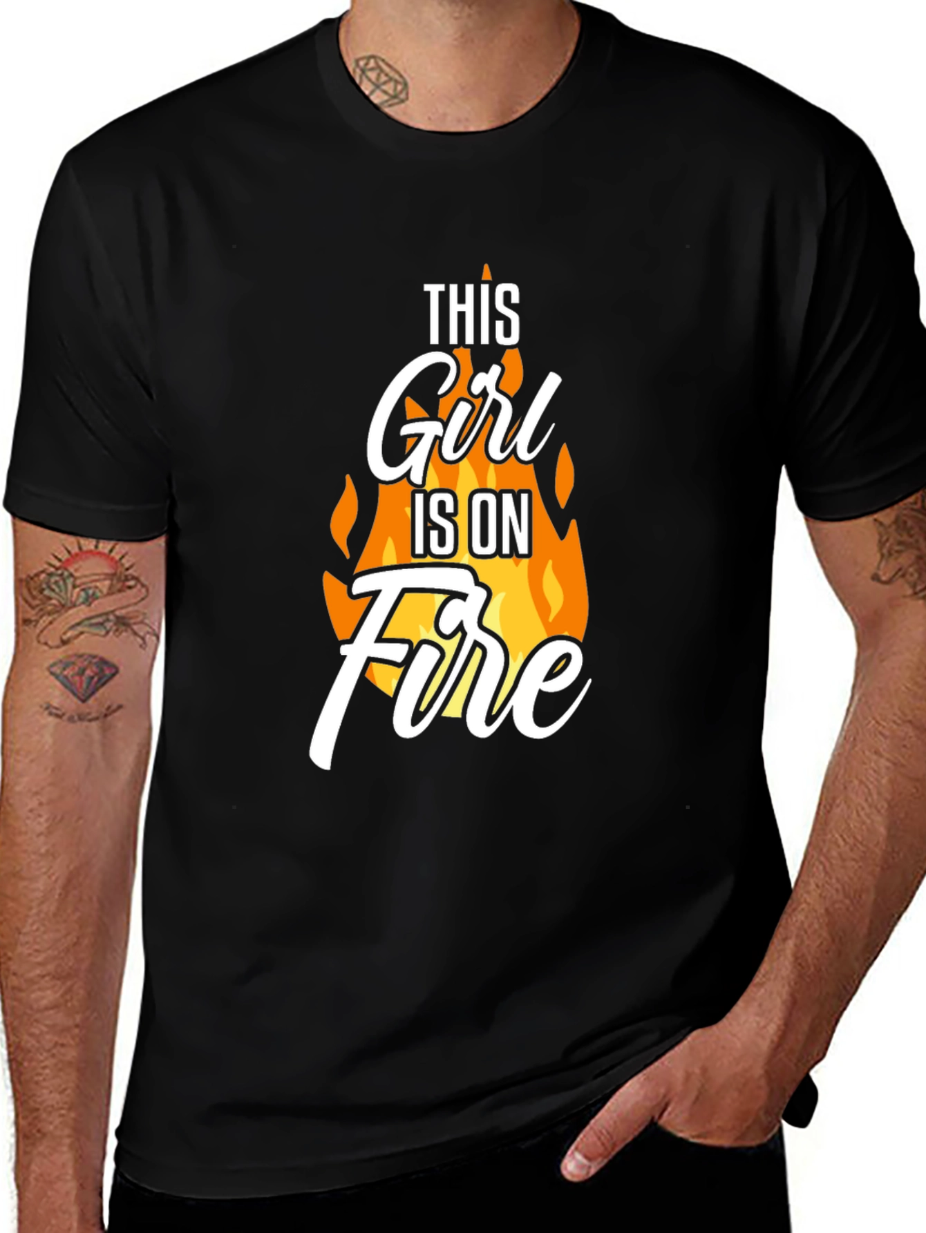 This Girl Is On Fire T-Shirt - Novelty Graphic Tee