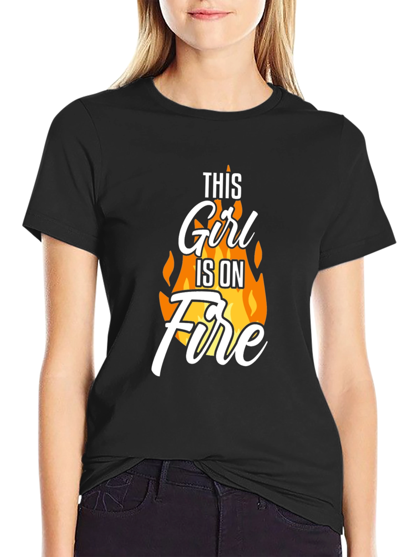 This Girl Is On Fire T-Shirt - Novelty Graphic Tee