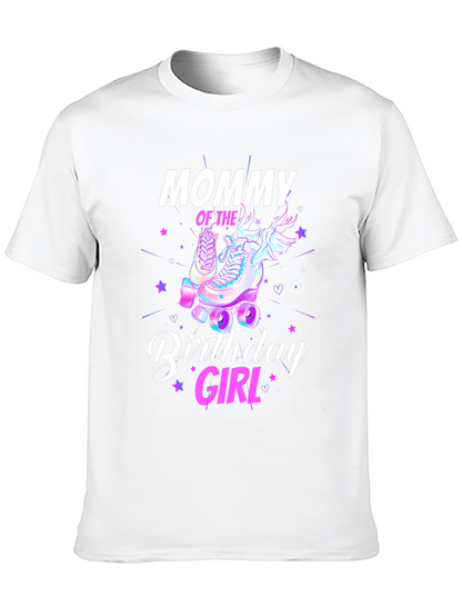Mommy Birthday Girl T-Shirt - Roller Skate Design