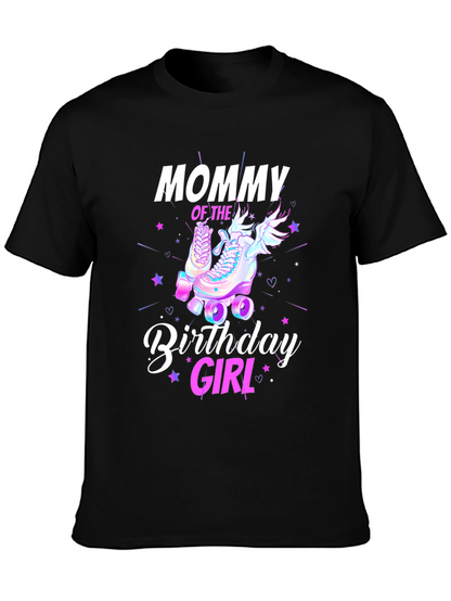 Mommy Birthday Girl T-Shirt - Roller Skate Design