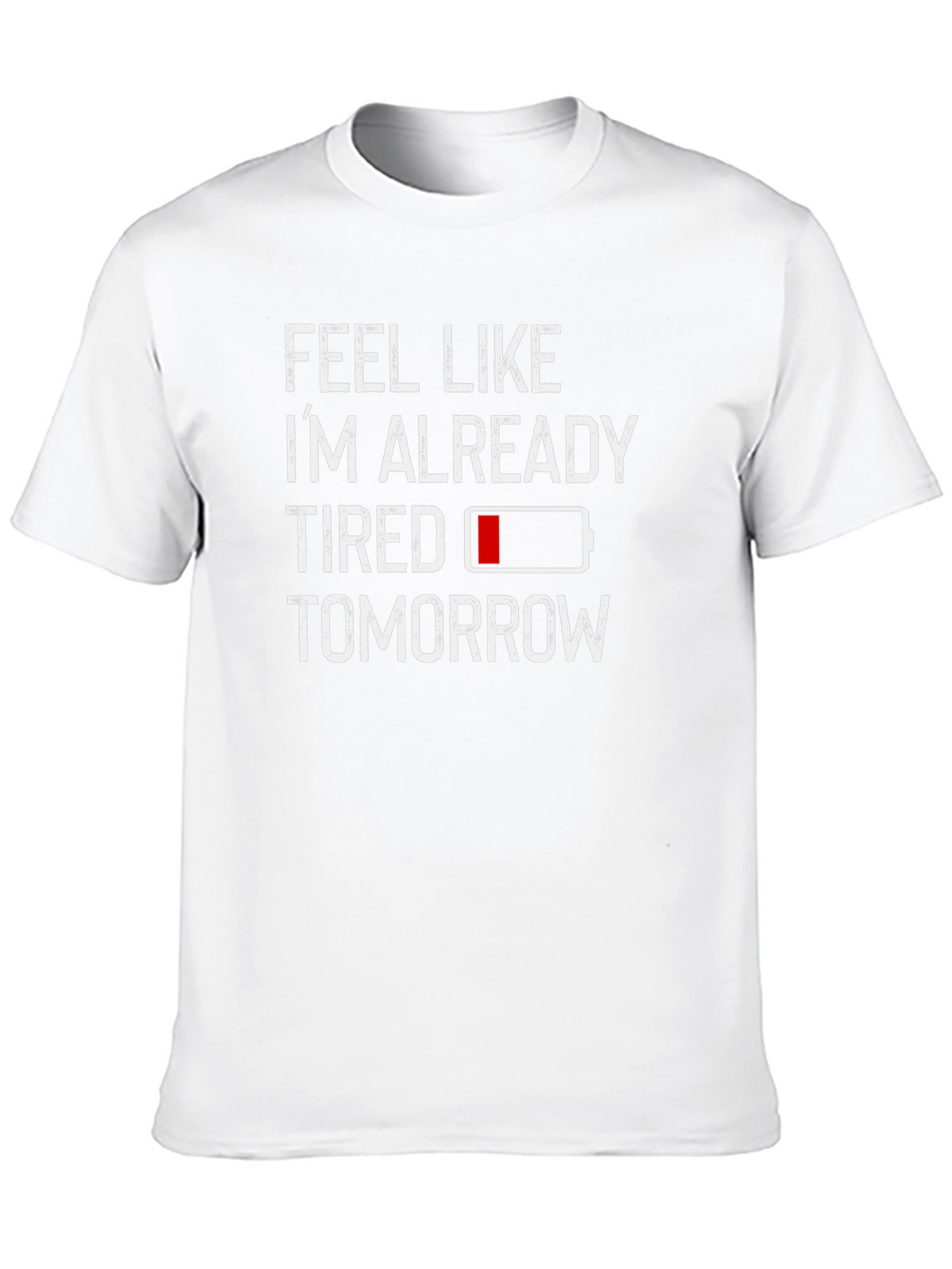 Funny Tired Tomorrow Black Graphic T-Shirt
