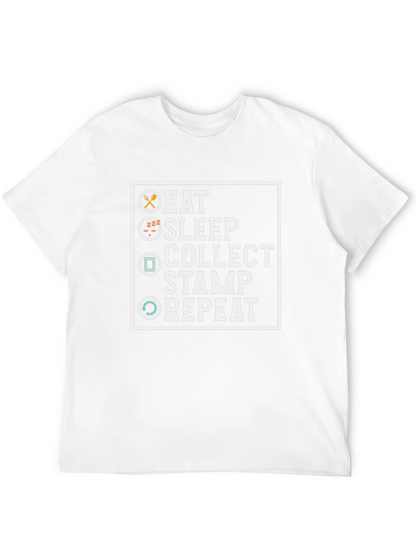 Eat Sleep Collect Stamp Repeat T-Shirt