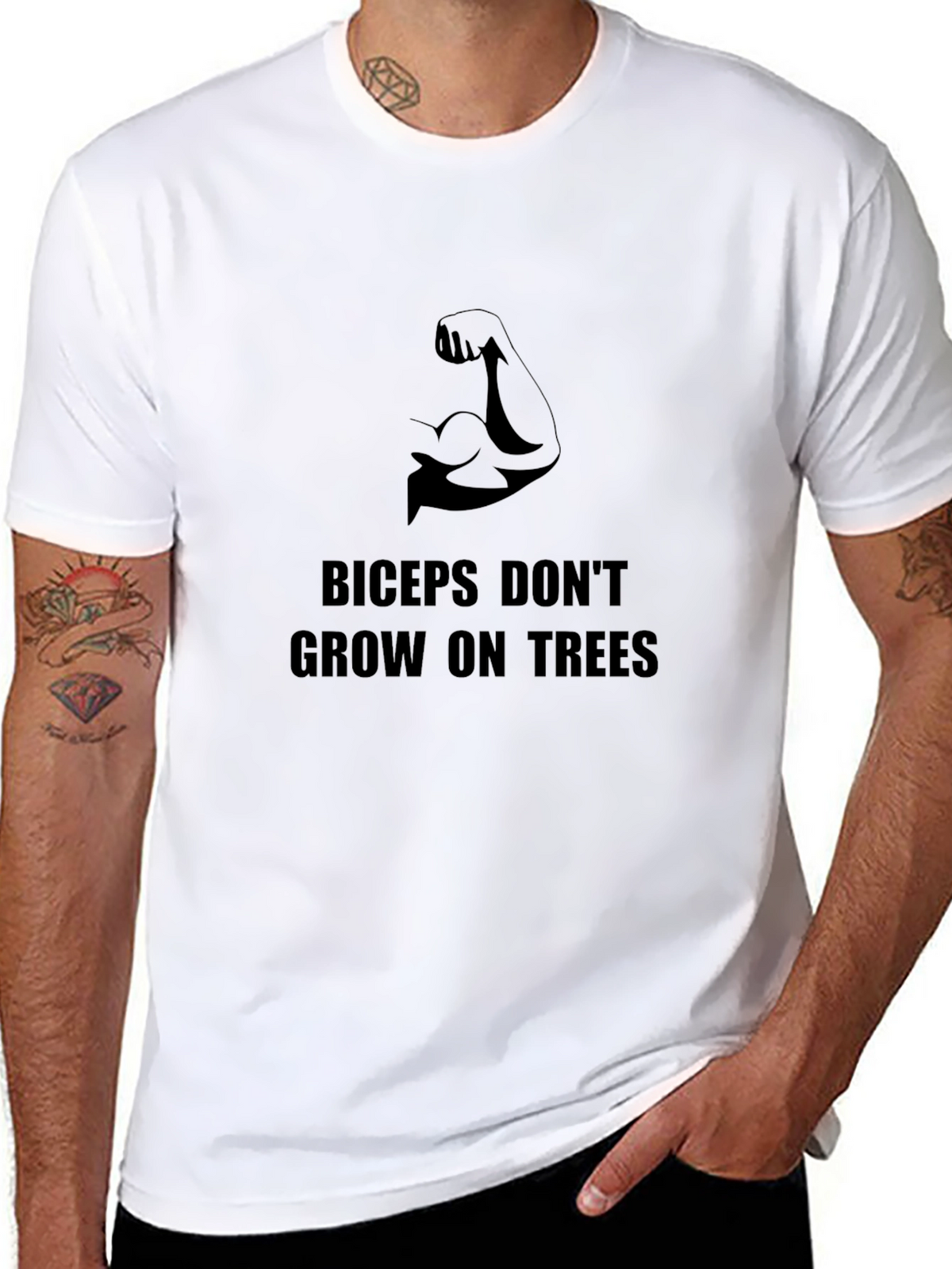 Biceps Dont Grow on Trees Graphic T-Shirt