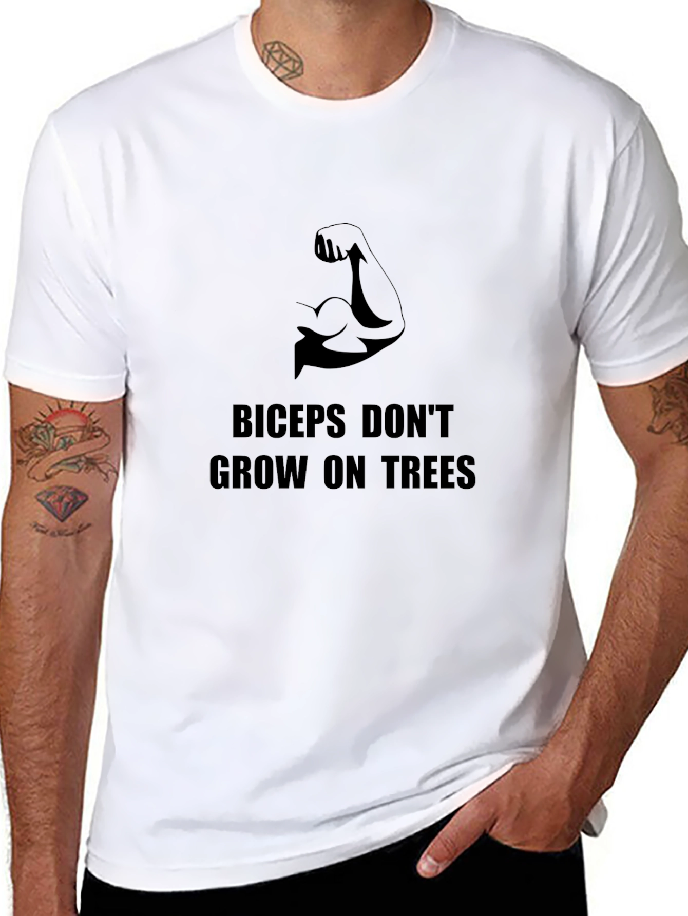 Biceps Dont Grow on Trees Graphic T-Shirt