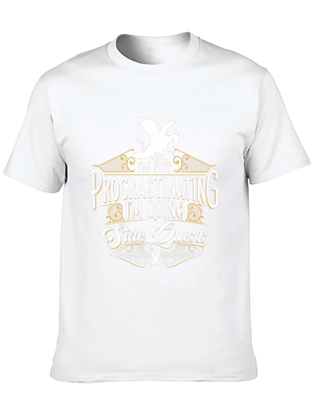 Procrastinating? Side Quests T-Shirt - Dragon Graphic Tee