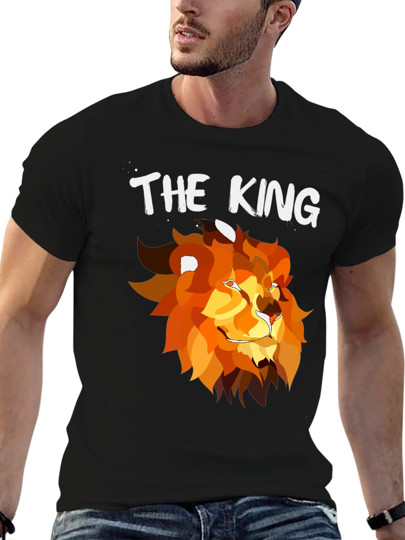 The King Lion Graphic T-Shirt - Black