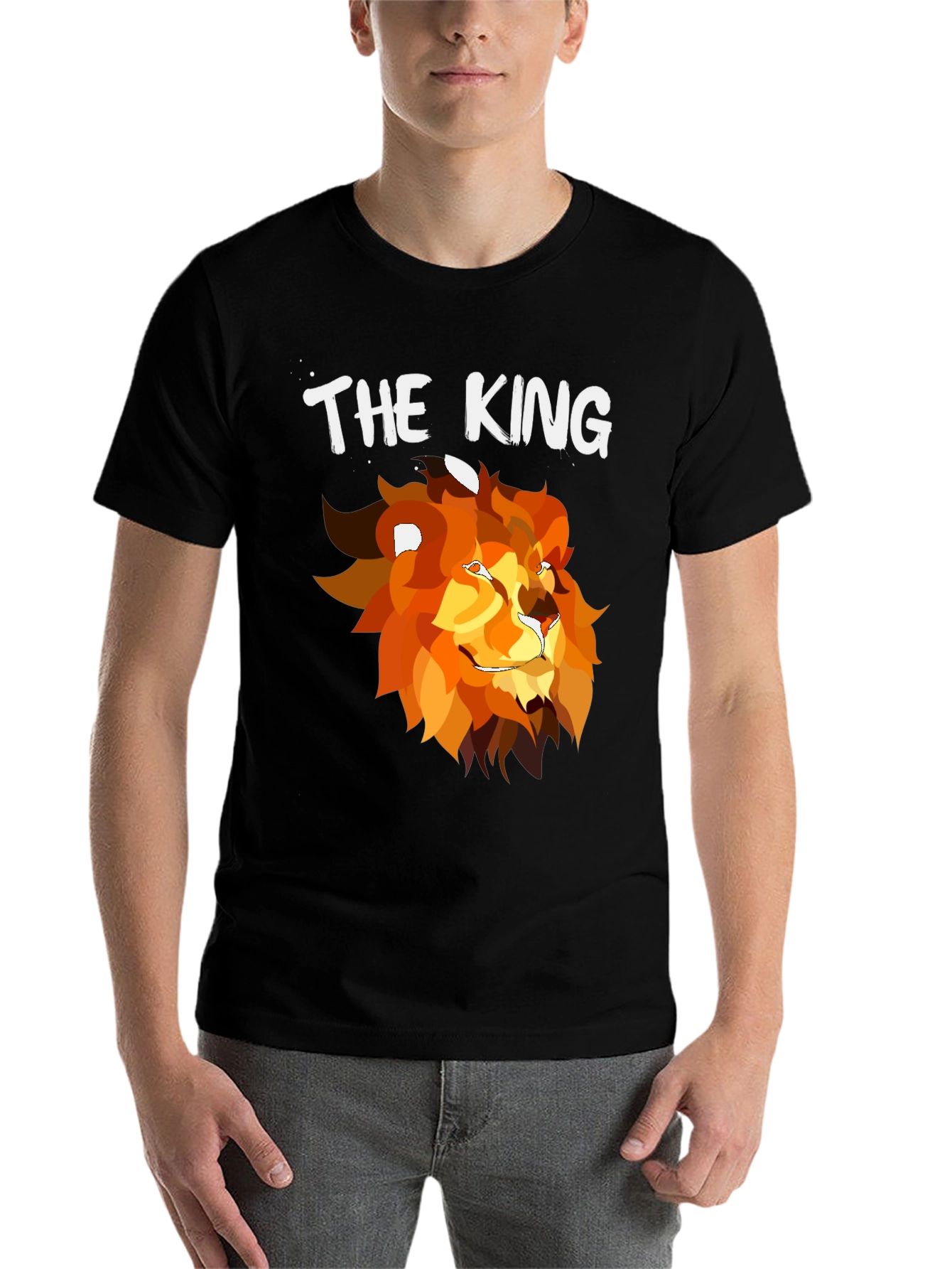 The King Lion Graphic T-Shirt - Black