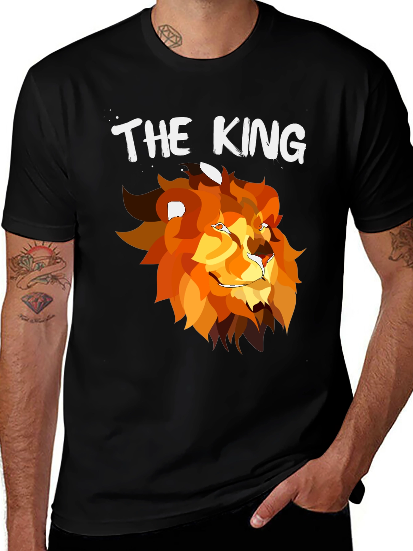 The King Lion Graphic T-Shirt - Black