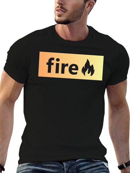 Fire Graphic Black T-Shirt