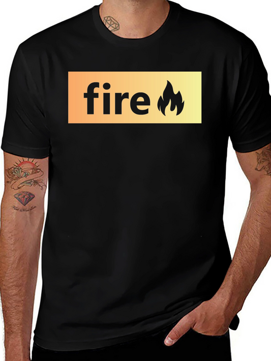 Fire Graphic Black T-Shirt