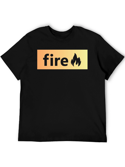 Fire Graphic Black T-Shirt