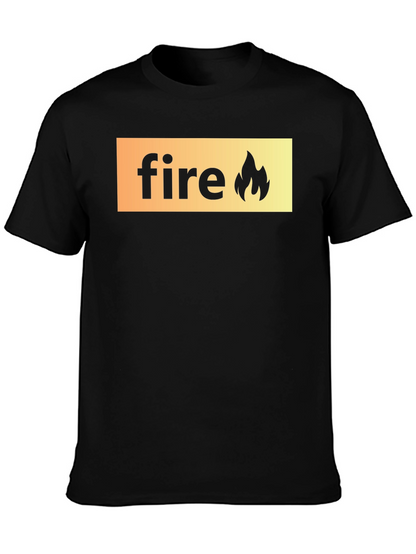 Fire Graphic Black T-Shirt