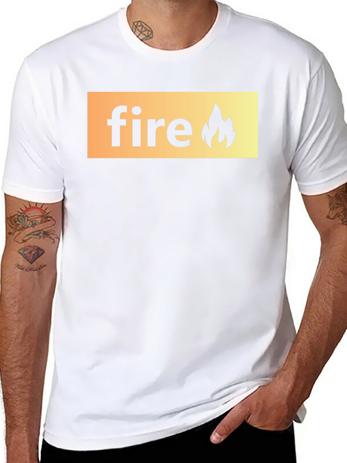 Fire Graphic Black T-Shirt