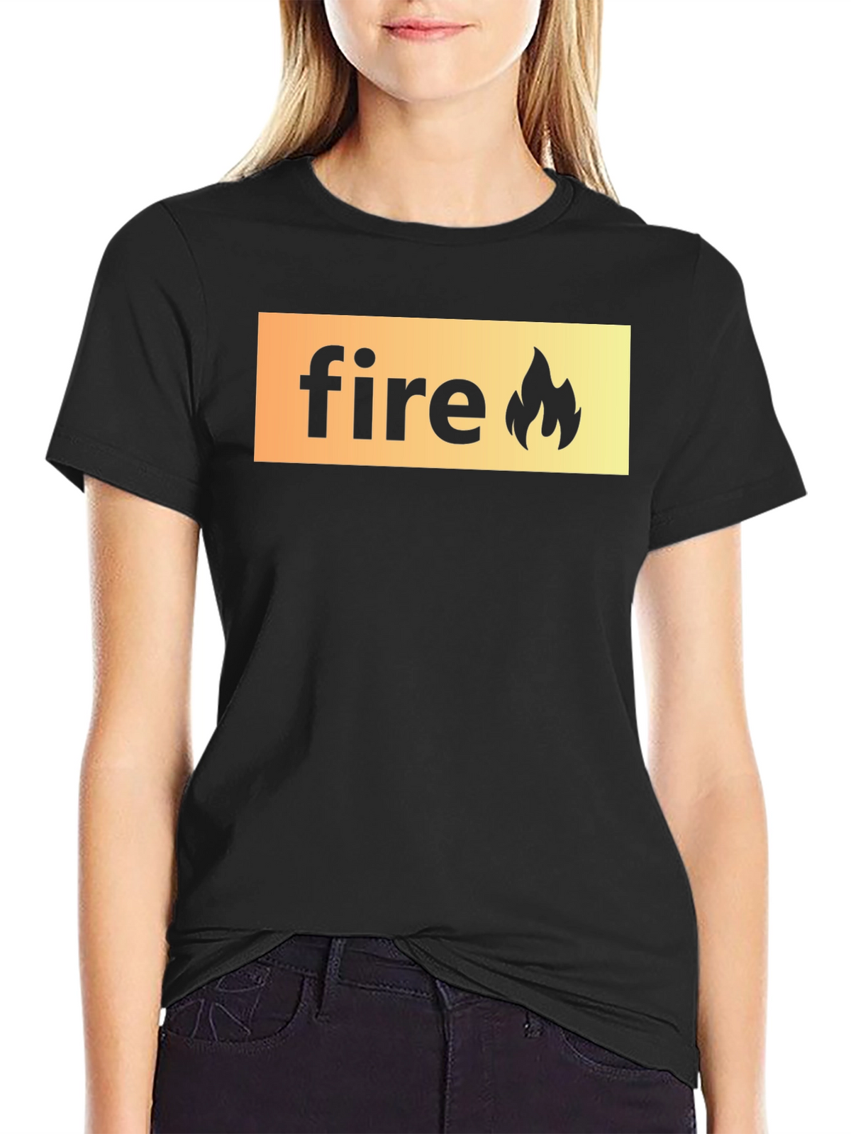 Fire Graphic Black T-Shirt