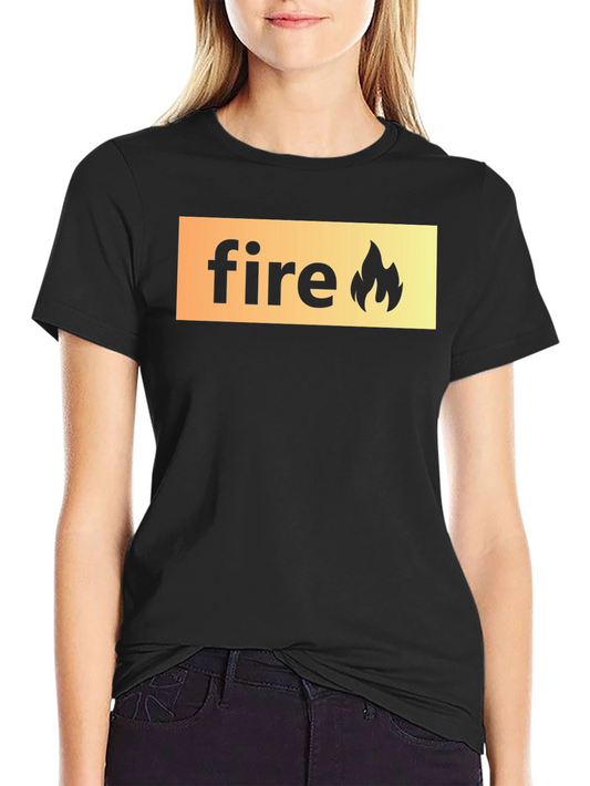 Fire Graphic Black T-Shirt