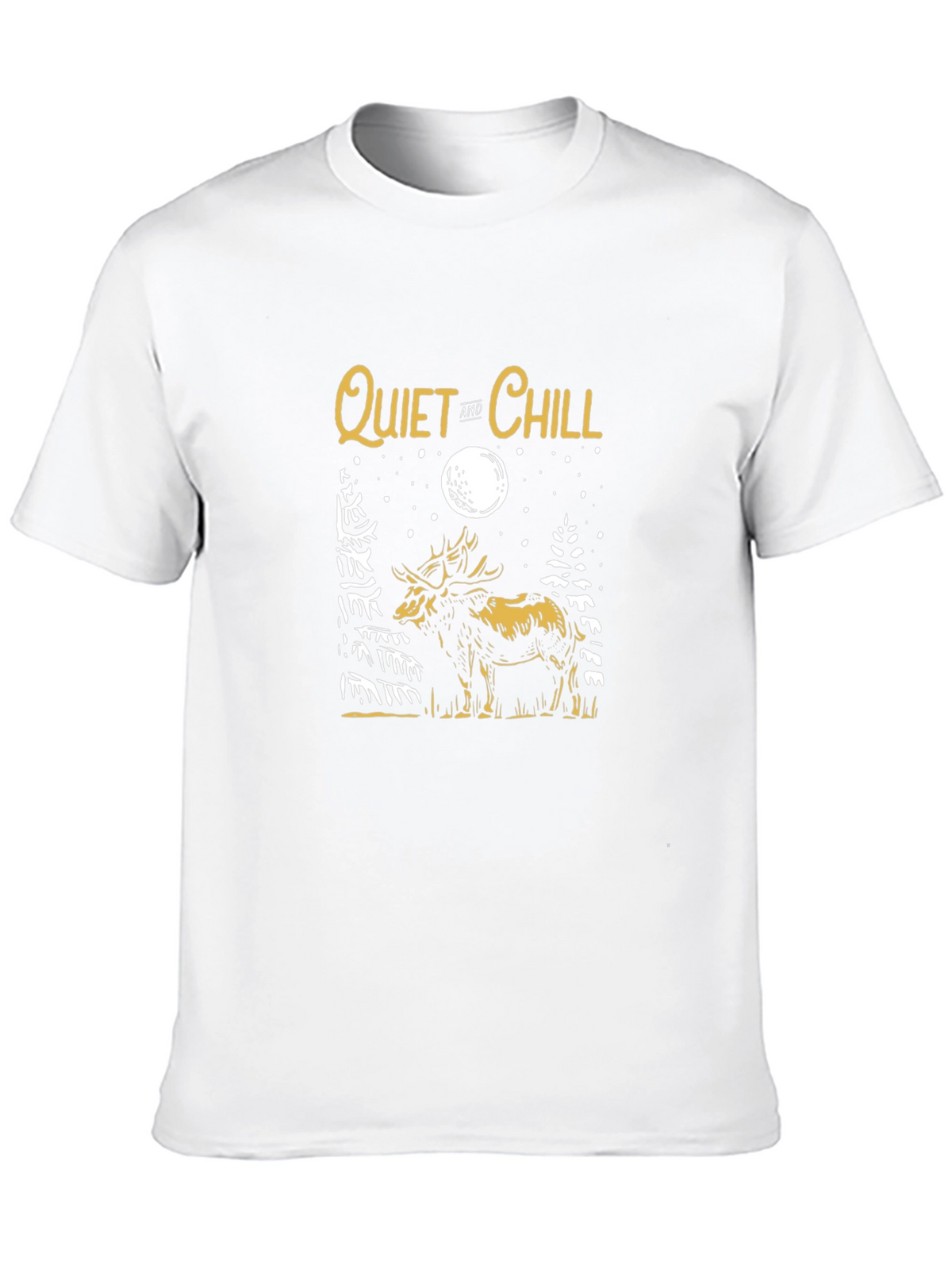 Quiet & Chill Moose Graphic Tee - Black