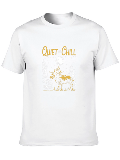 Quiet & Chill Moose Graphic Tee - Black