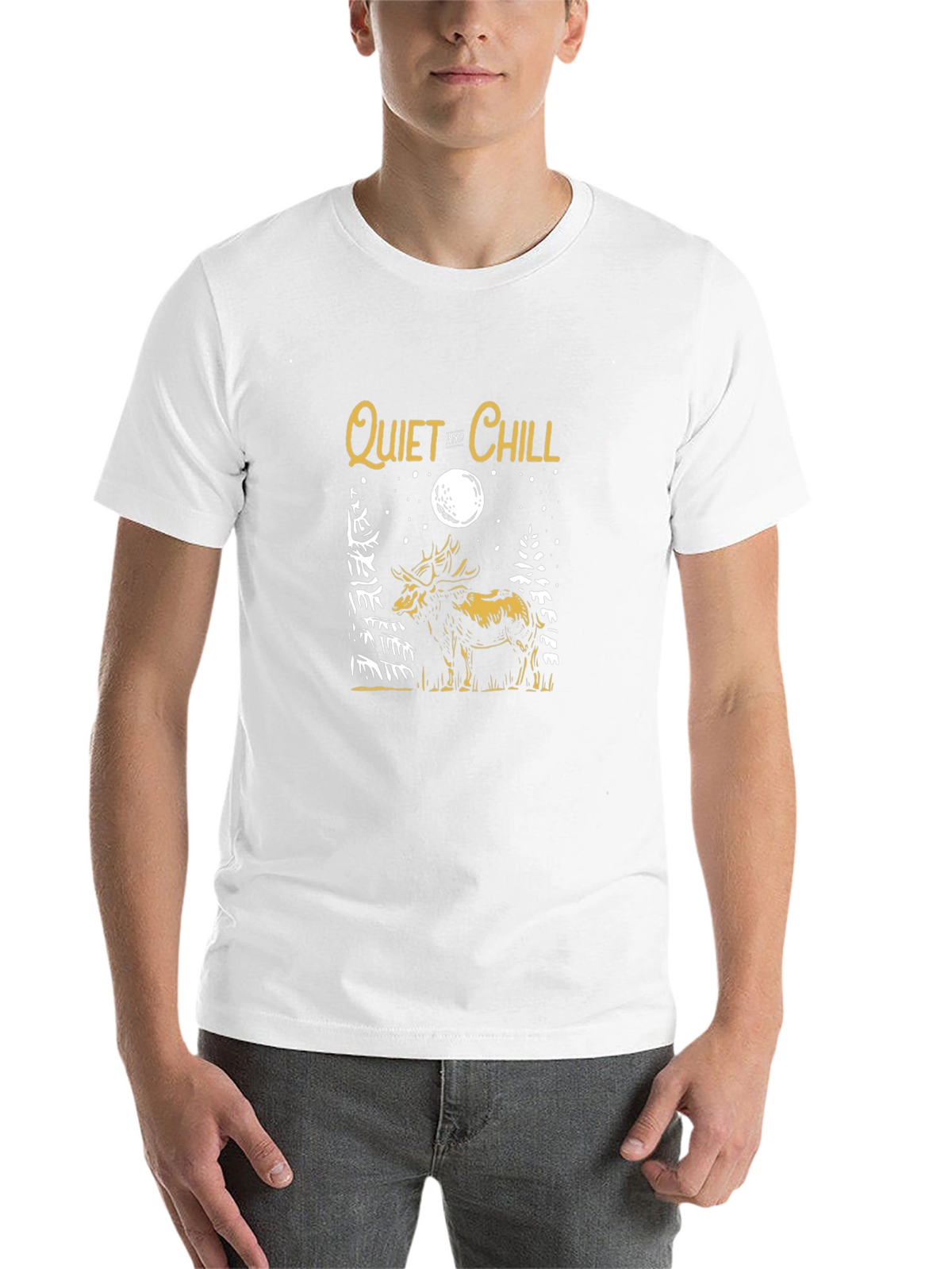 Quiet & Chill Moose Graphic Tee - Black