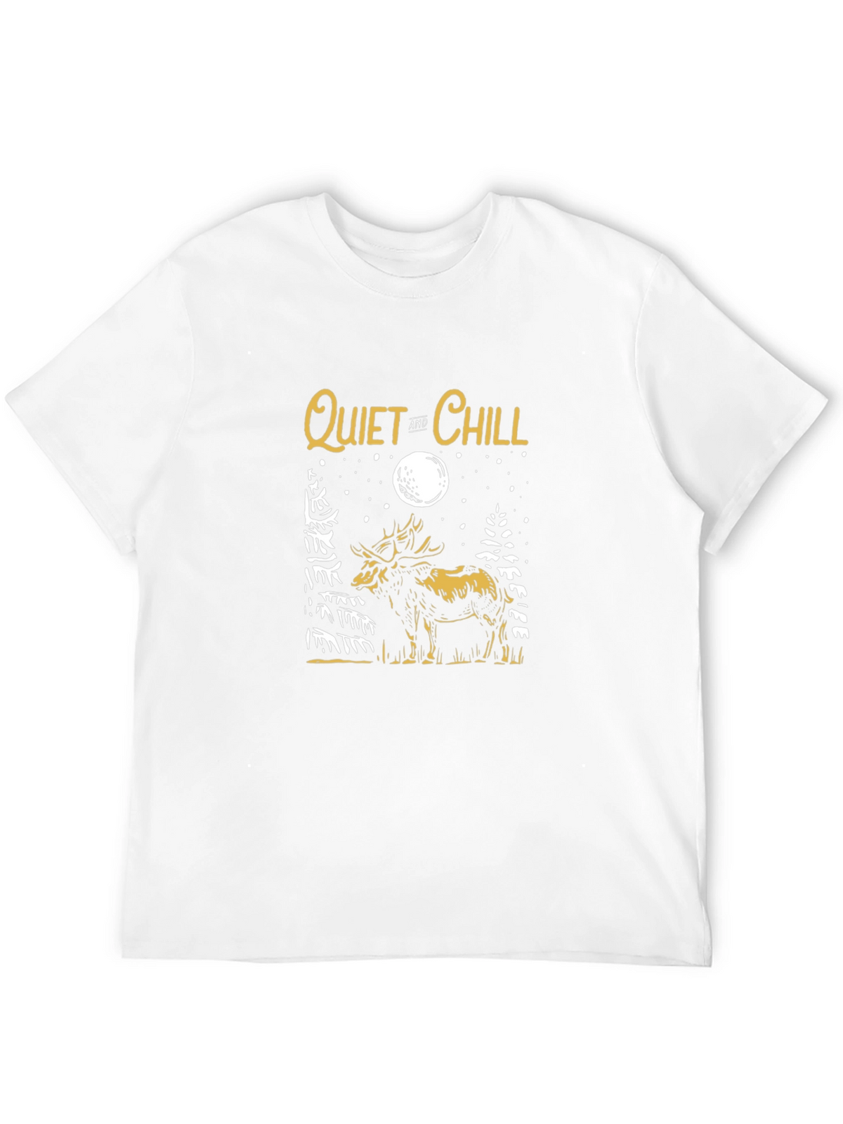 Quiet & Chill Moose Graphic Tee - Black
