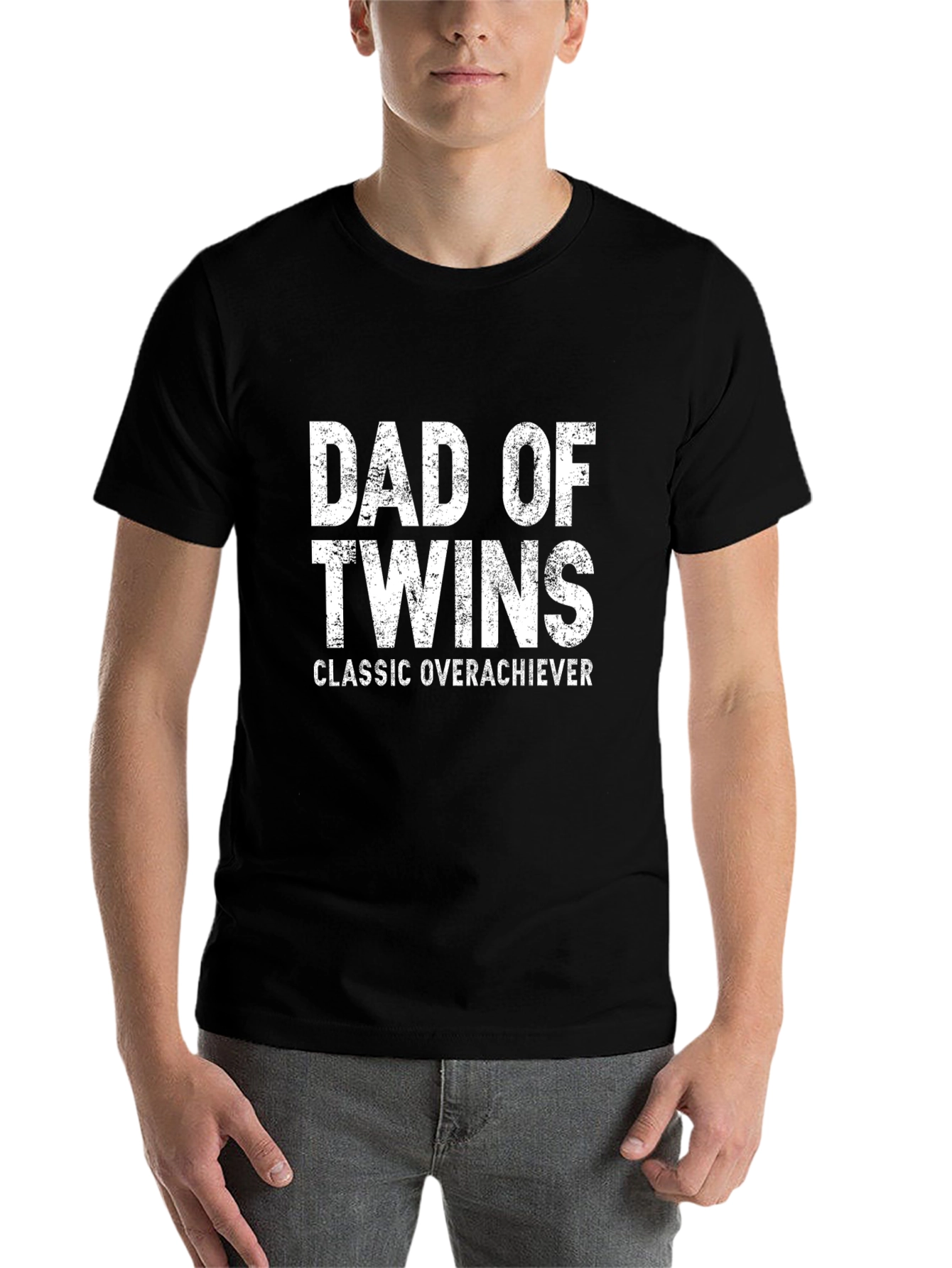 Dad of Twins T-Shirt - Classic Overachiever