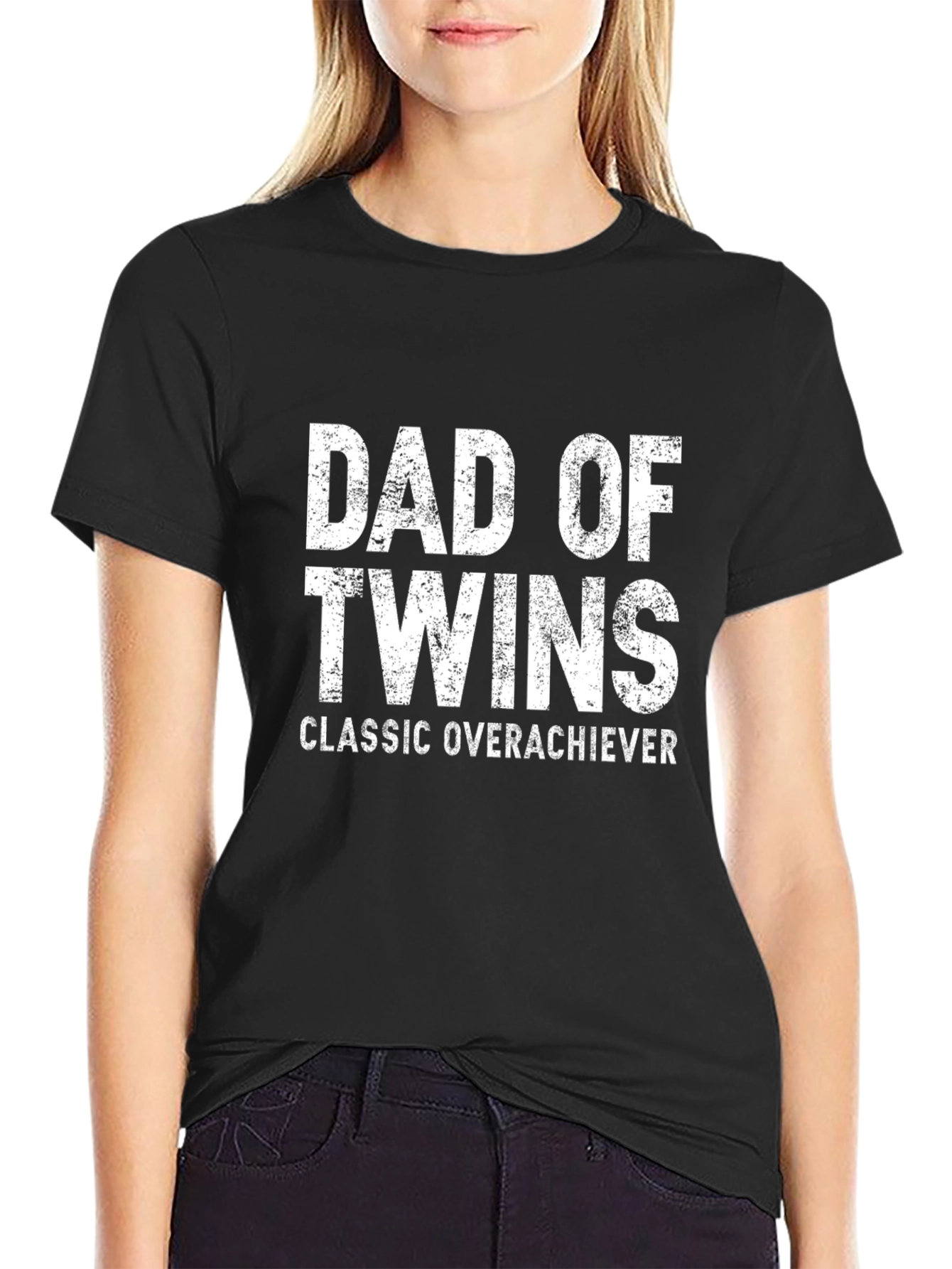 Dad of Twins T-Shirt - Classic Overachiever