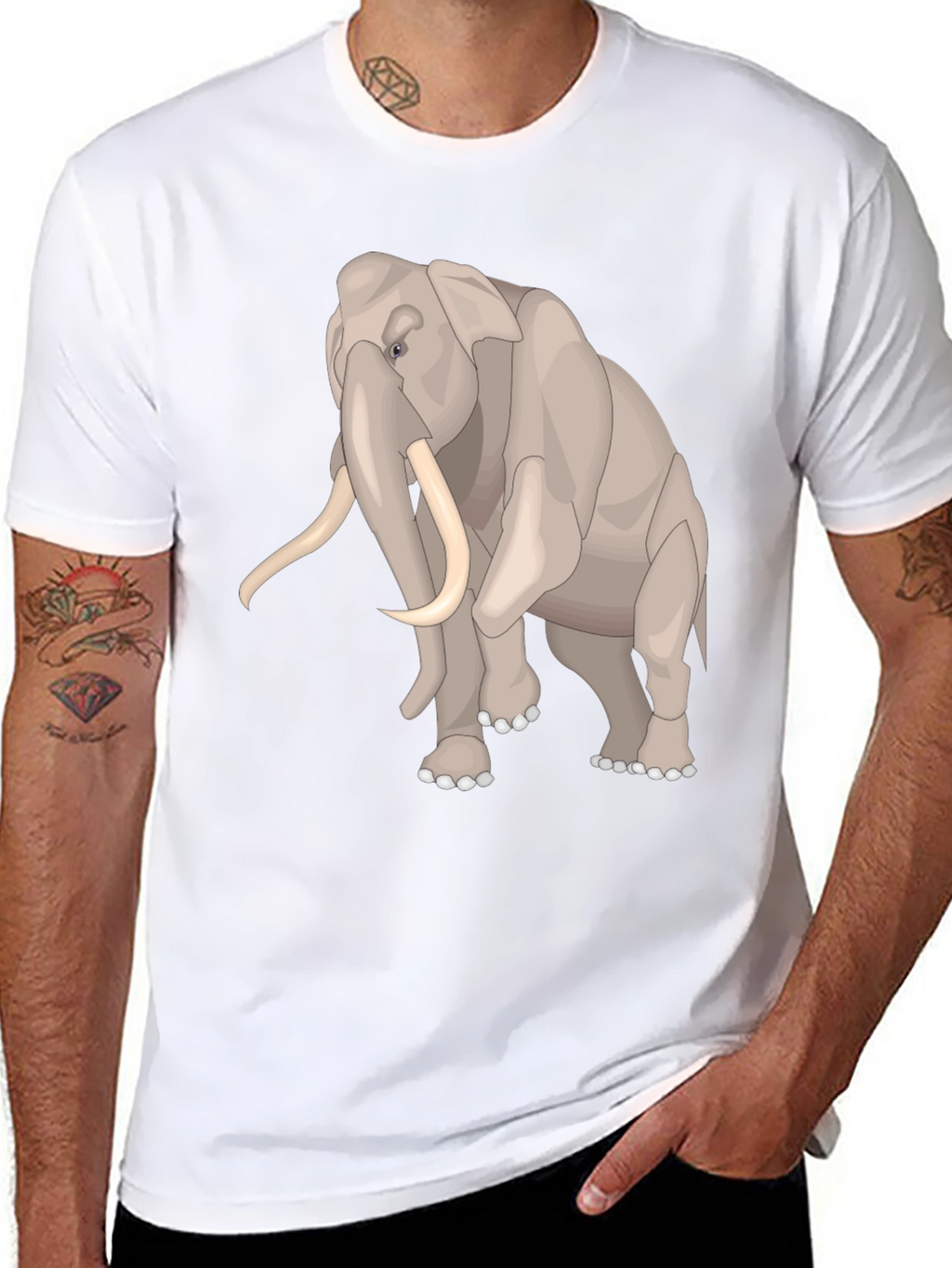 Elephant Graphic Tee - Unique Animal Design