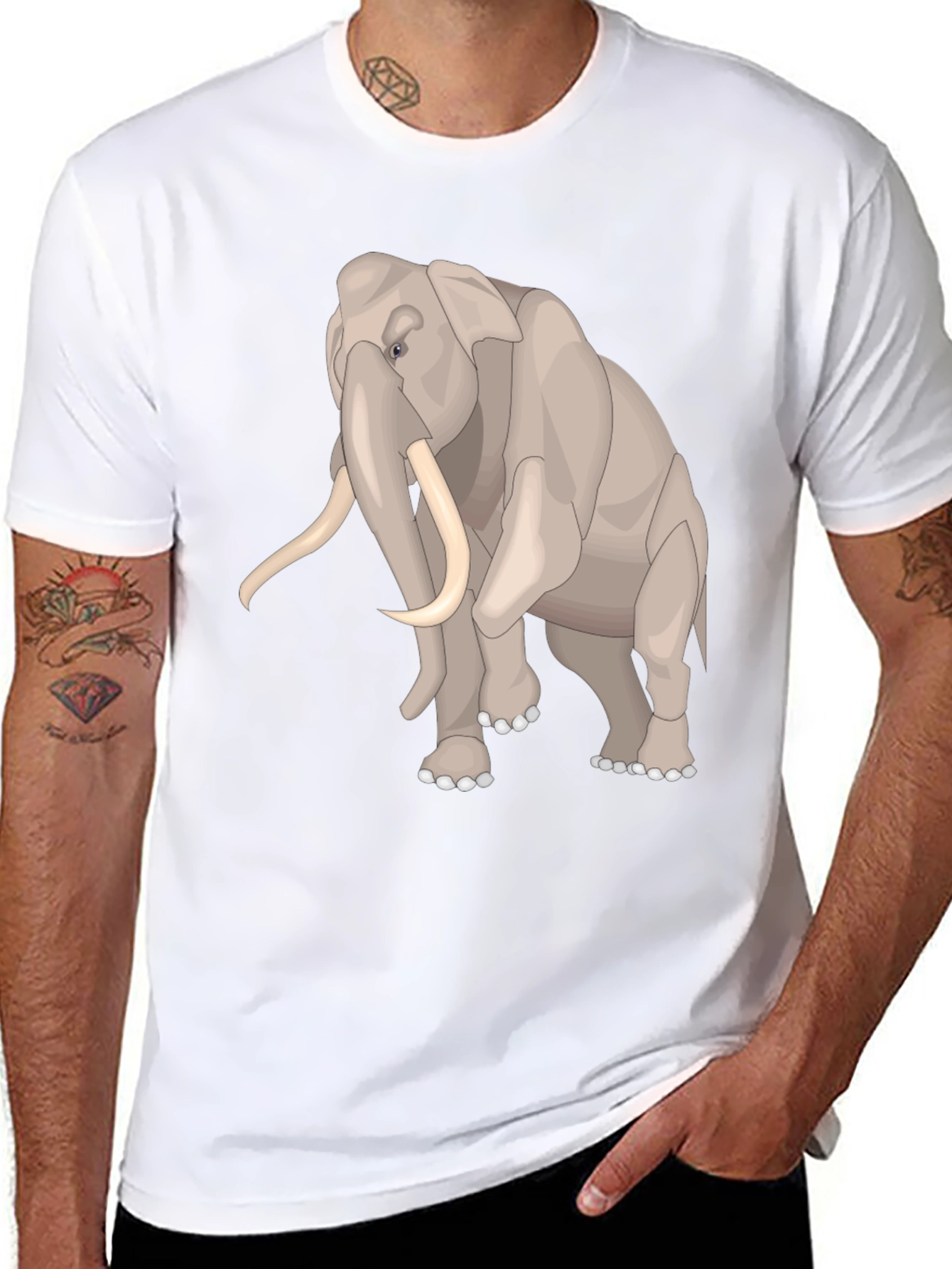 Elephant Graphic Tee - Unique Animal Design