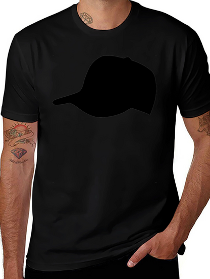 Black Hat Silhouette T-Shirt | Casual Graphic Tee