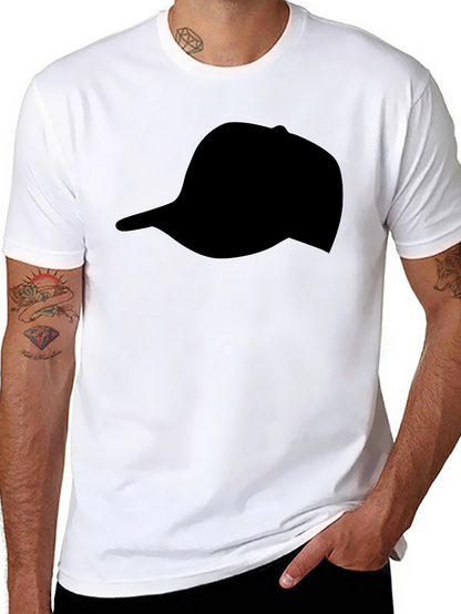 Black Hat Silhouette T-Shirt | Casual Graphic Tee
