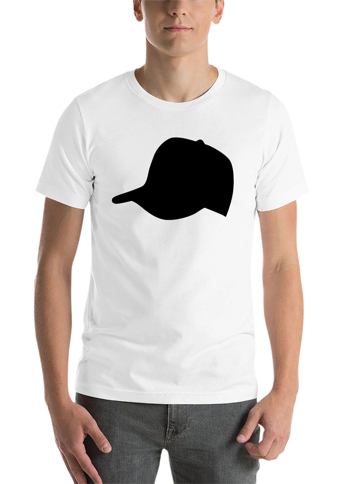 Black Hat Silhouette T-Shirt | Casual Graphic Tee
