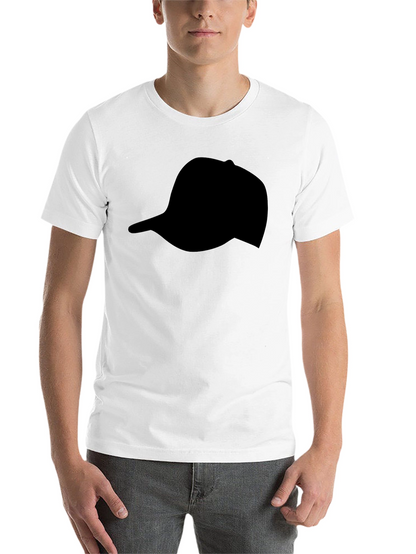Black Hat Silhouette T-Shirt | Casual Graphic Tee
