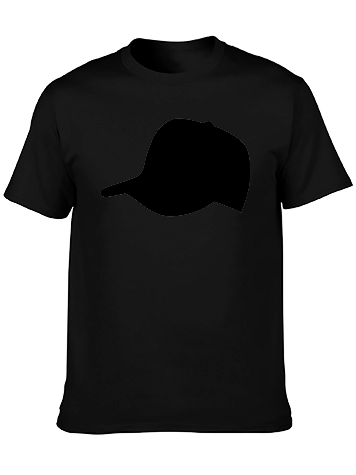 Black Hat Silhouette T-Shirt | Casual Graphic Tee