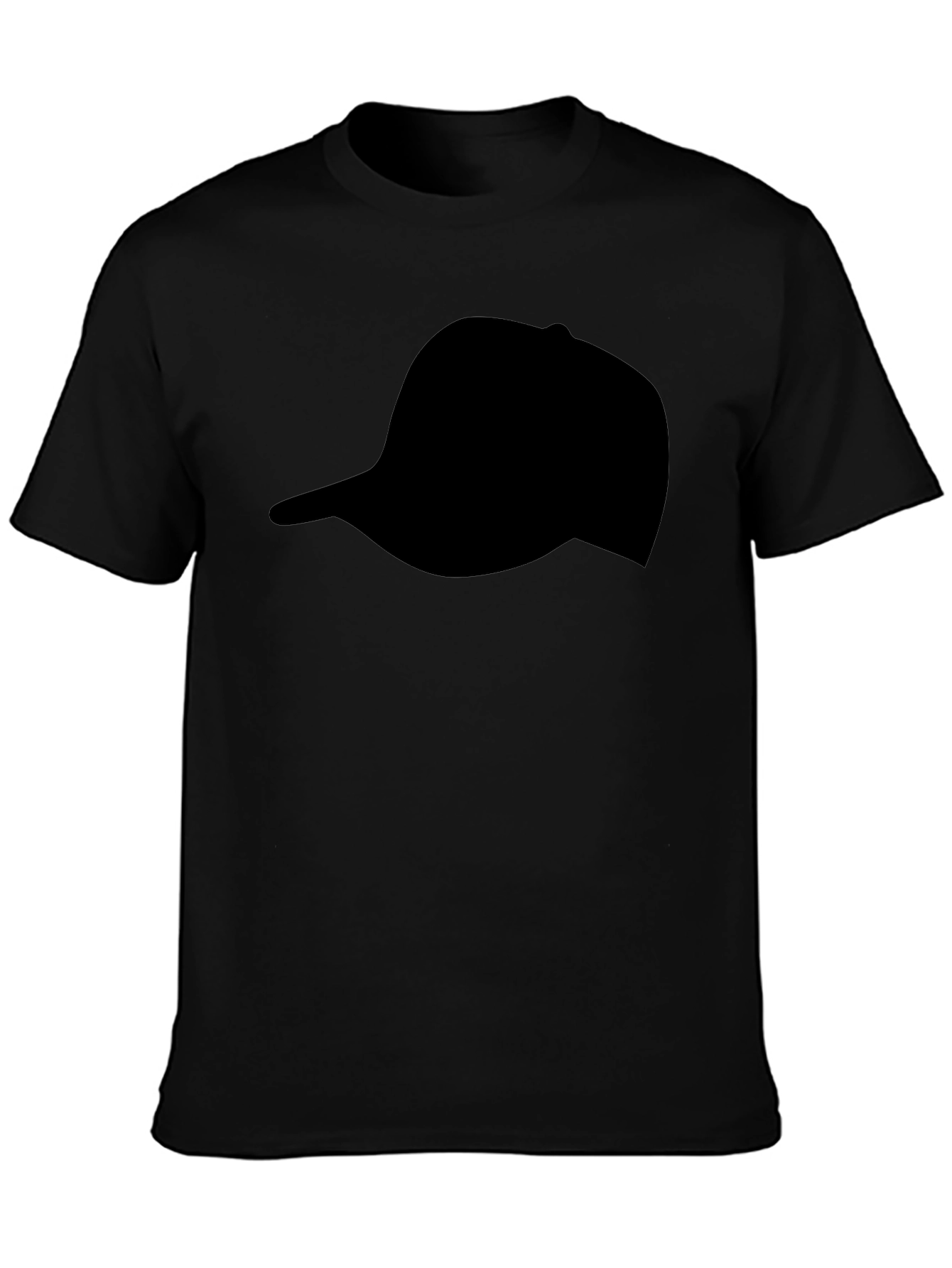 Black Hat Silhouette T-Shirt | Casual Graphic Tee