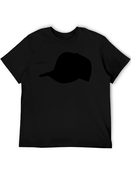 Black Hat Silhouette T-Shirt | Casual Graphic Tee