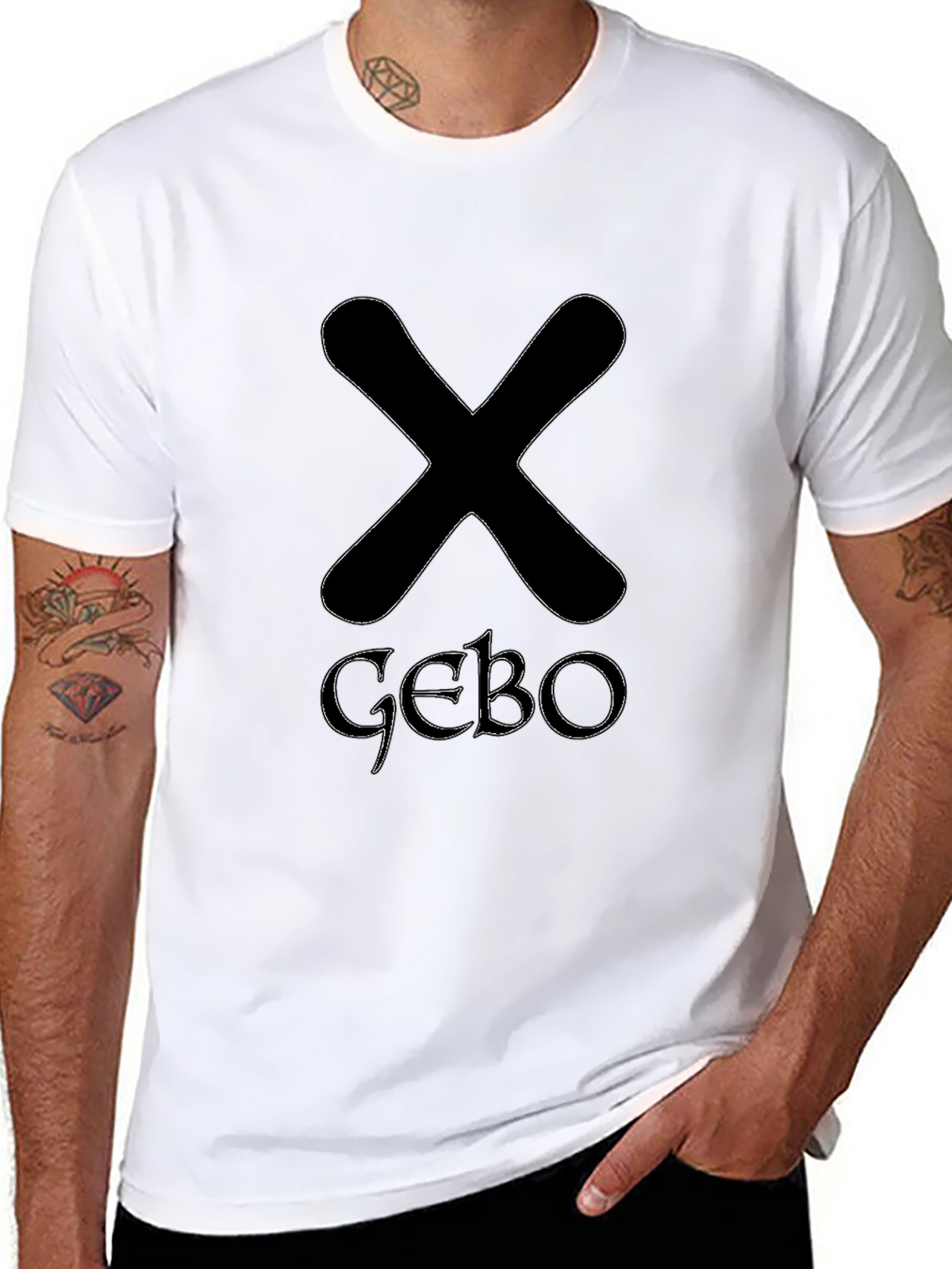 Black T-Shirt with Runes