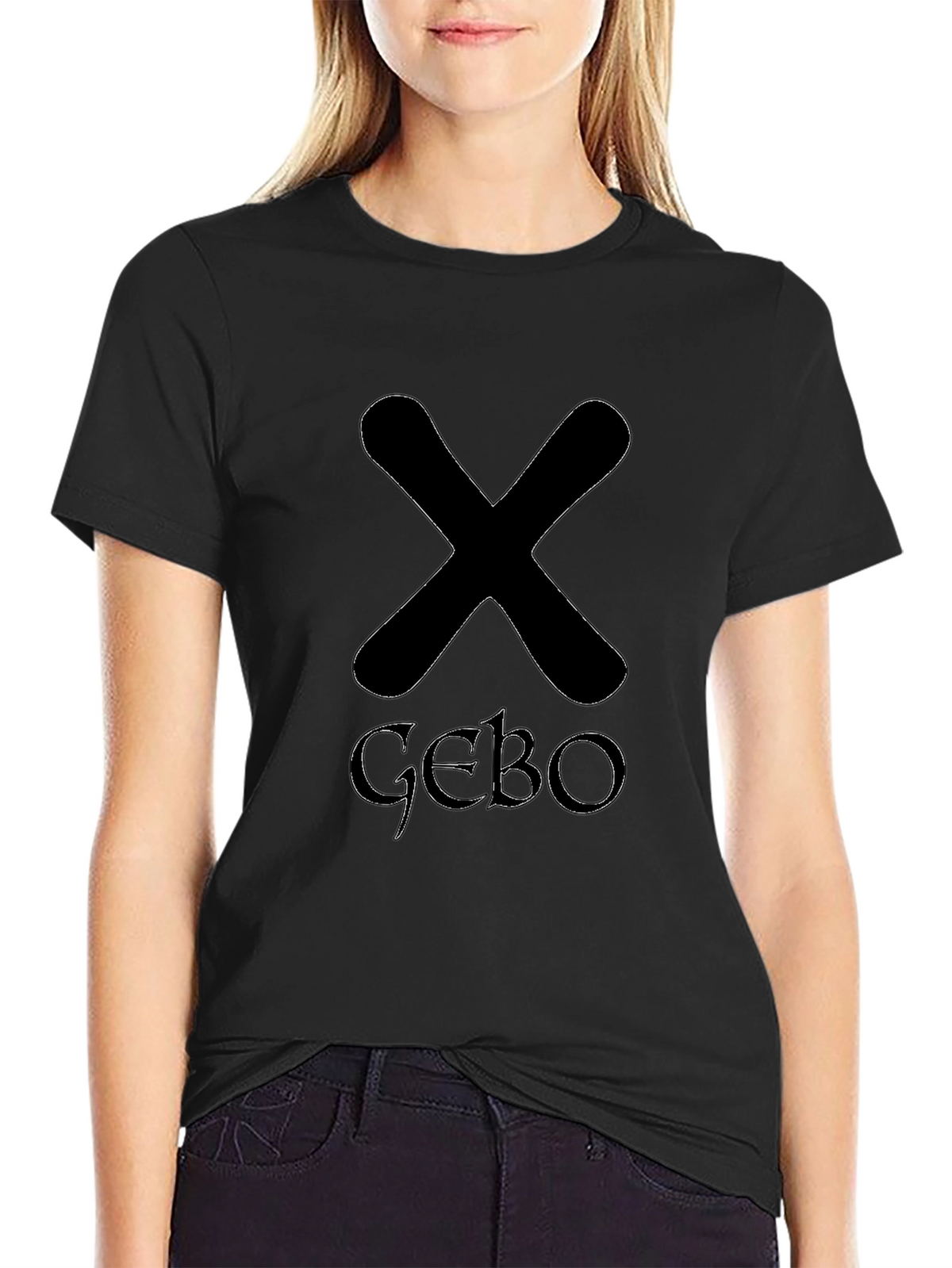 Black T-Shirt with Runes