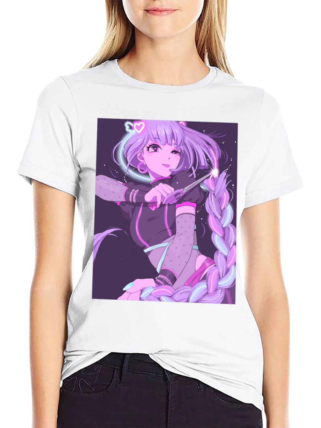 Anime Graphic Tee - Magical Girl Design