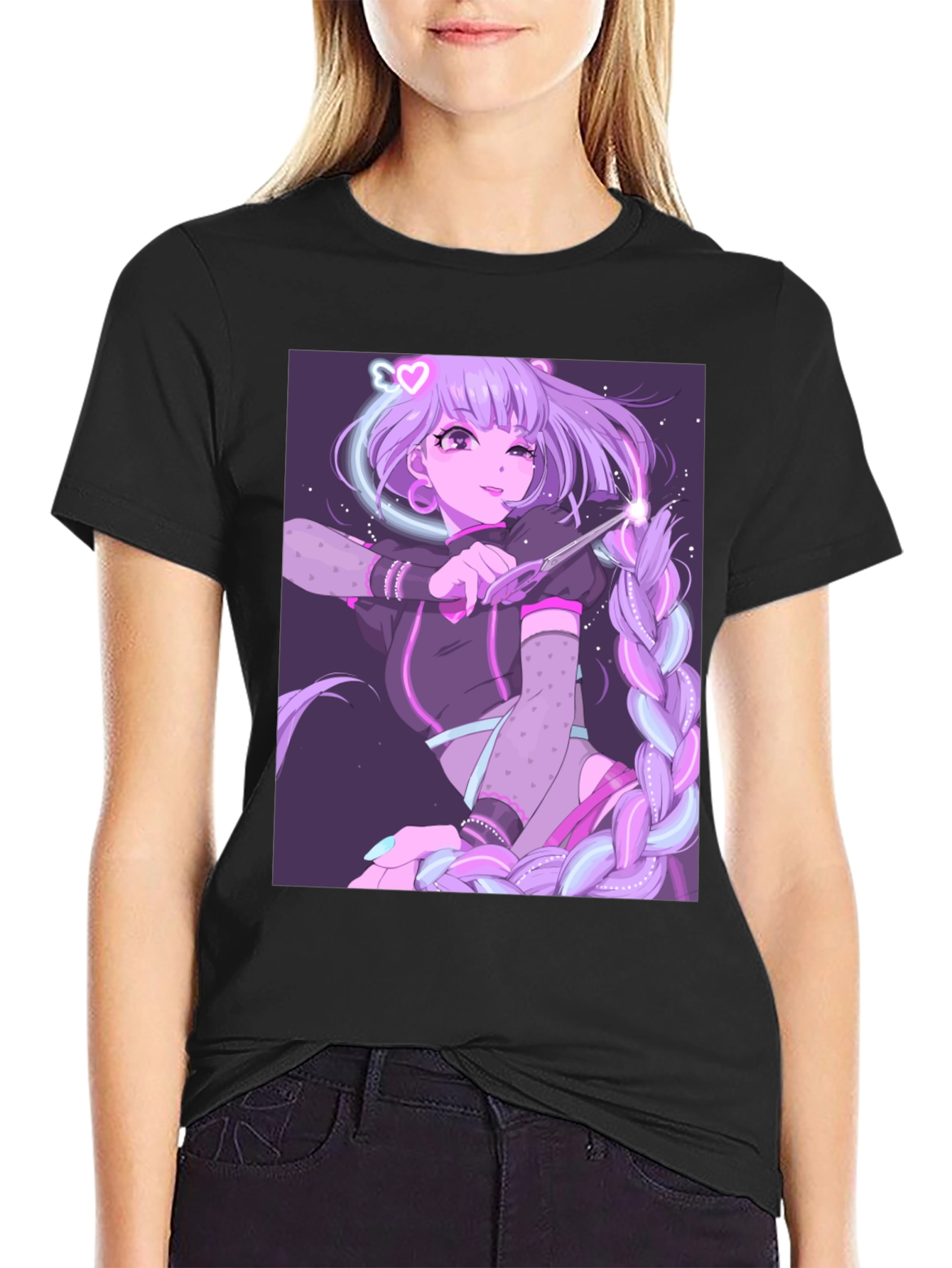 Anime Graphic Tee - Magical Girl Design