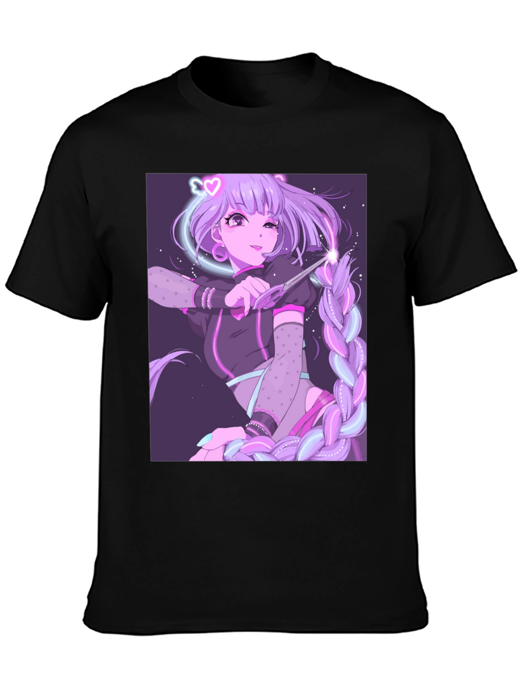 Anime Graphic Tee - Magical Girl Design