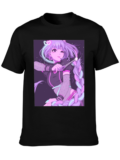 Anime Graphic Tee - Magical Girl Design
