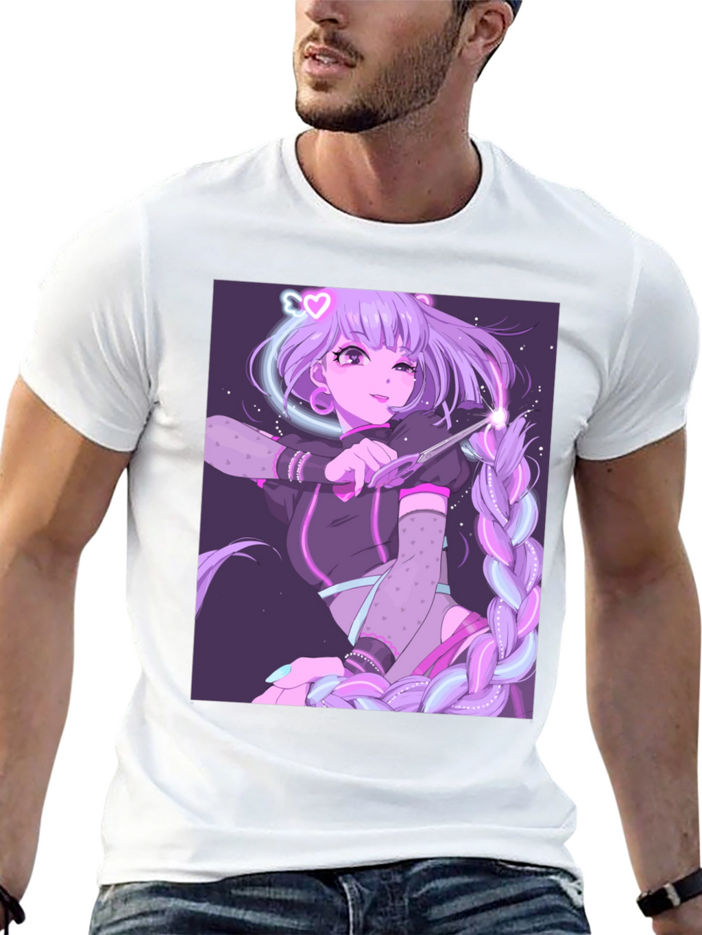 Anime Graphic Tee - Magical Girl Design