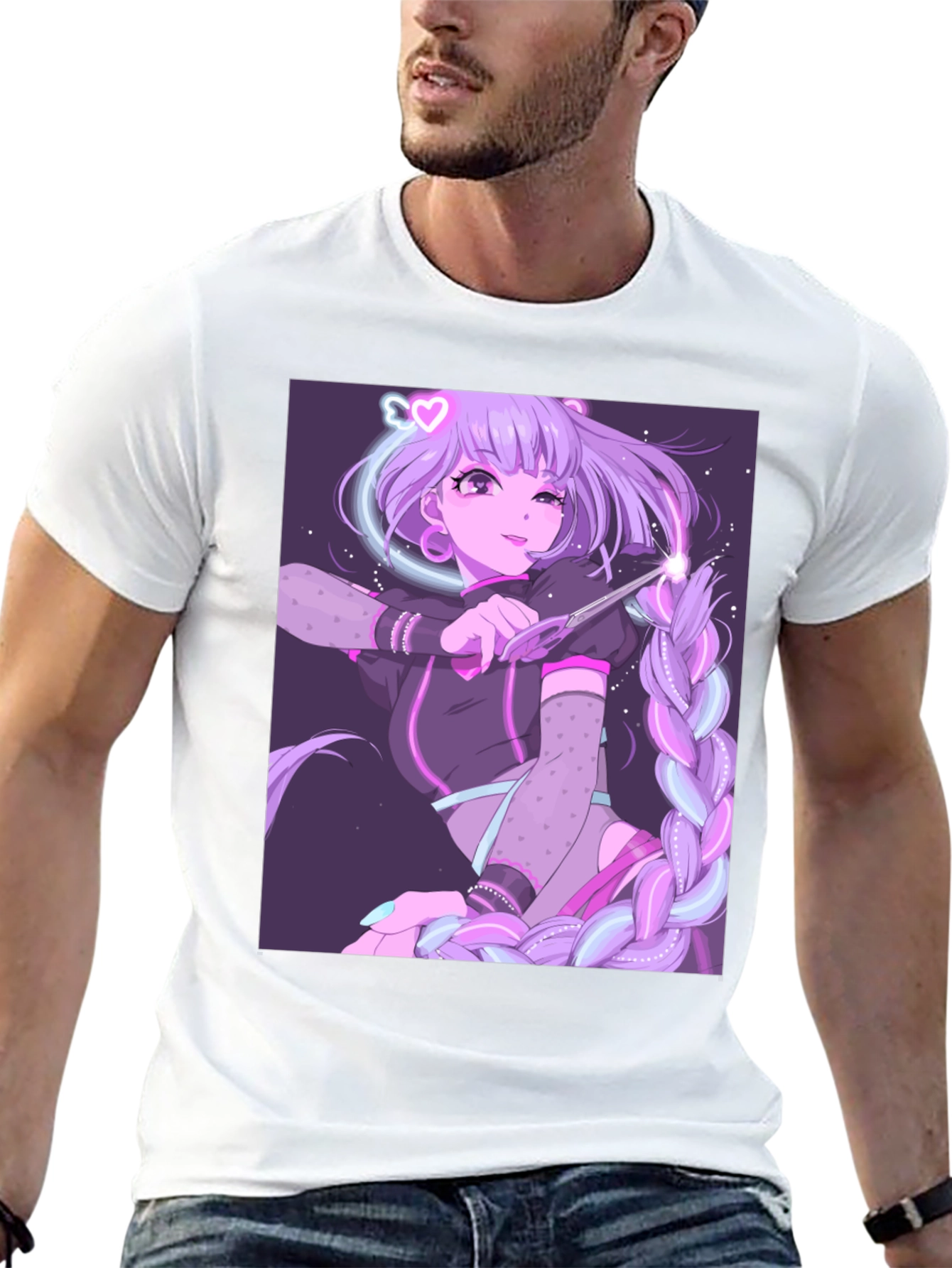 Anime Graphic Tee - Magical Girl Design