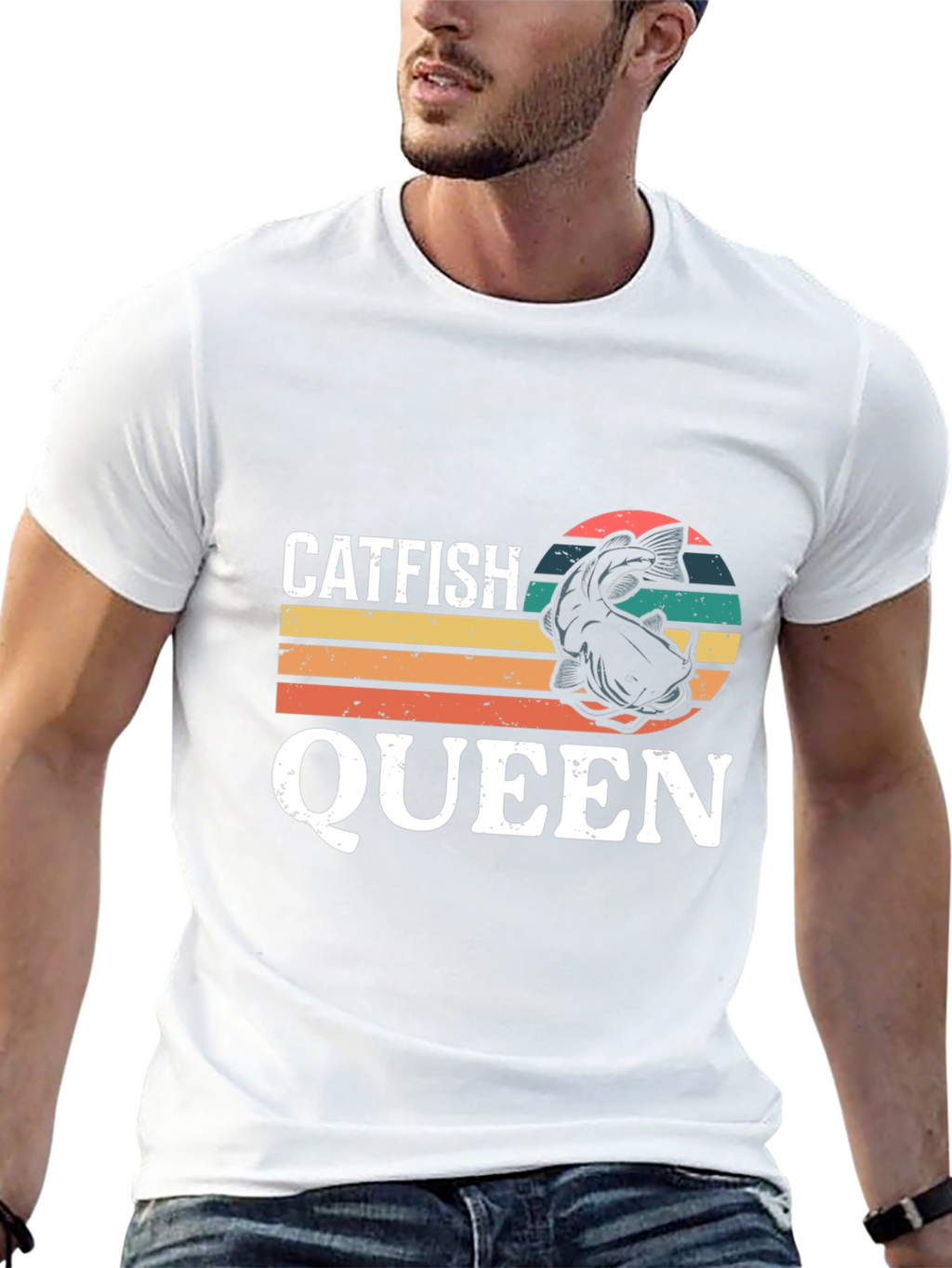 Catfish Queen Graphic Tee - Fishing Lover T-Shirt